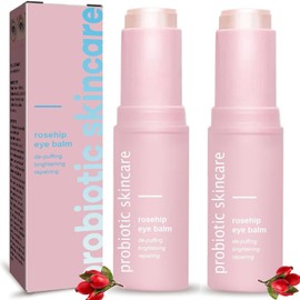 2Pcs Stick Contorno de Ojos Rosa Mosqueta, Stick Contorno de Ojos Hidratante Bálsamo Múltiple Bálsamo Contorno, Difumina las Líneas de expresión y... 