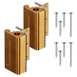Tonitrui Ultra Security Door Lock, Door Reinforcement Lock for High Strength, Withstand 1200lbs to Prevent Unauthorized Entry (Gold of 2 Pack)