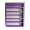 Heand Made Esmaltero Exhibidor De Pared Violeta100% Madera