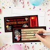 Tbaogusu Movie Night Birthday Ticket Invitations, Movie Party Invitations for