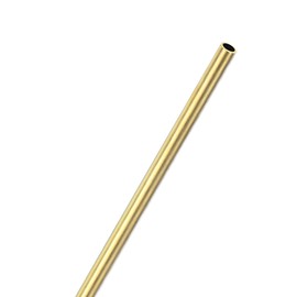 M METERXITY 300mm Brass Round Tube, 6mm OD 0.5mm Wall Thickness H65 Brass Seamless Tubing for Construction/Machining/DIY Crafting, Metal Straight Pipe [0.24x0.02x11.8IN]