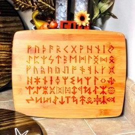 yhslmh Runes Stencils for Painting on Wood Stones Reusable Celtic Border Ancient Alphabet Viking Symbol Stencils for Crafts Canvas Furniture Wall Drawing Card Making Pattern Decorative (Runes)