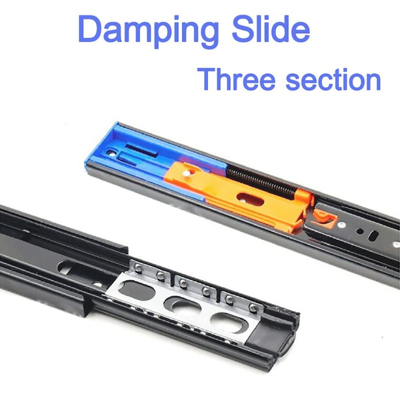 Heavy Duty Drawer Runners, 250mm Full Extension Black Ball Bearing