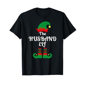 Husband Elf Family Matching Group Christmas Husband Elf Men T-Shirt