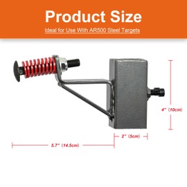 T Post Target Hanger, Target Stand Base, Adjustable Height Steel Post, AR500 Steel Gong Targets Conversion Adapter (4 Pack)