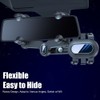 Rearview Mirror Car Phone Holder 360° Rotatable and Retractable Adjustable
