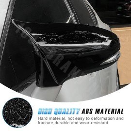 Mirror Cap Cover Gloss Black For Lexus IS RC GS 200 300 350 450 RC F SPORT 14~19
