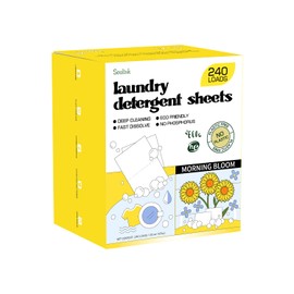 Soulink Laundry Detergent Sheets, 240 Loads - Eco-Friendly, Plant-Based, Hypoallergenic, No Plastic Jug (Morning Bloom Scent)