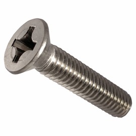 10-32 x 1" Flat Head Machine Screws, Phillips Drive, Stainless Steel 18-8, Full Thread, Bright Finish, Machine Thread, Quantity 100 by Fastenere