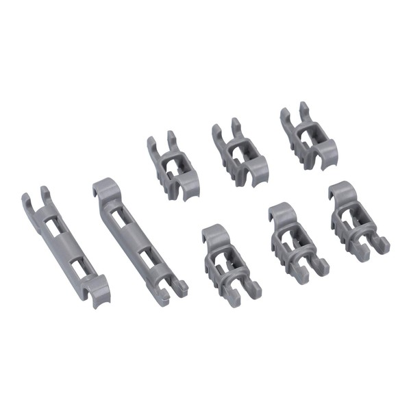 DL-pro Bearing Brackets Set for Spiked Rows for Bosch Siemens 00611472 611472 Bearing Clips Attachment Folding Spiked Row for Lower Basket Dishwasher