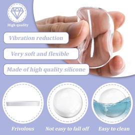 MOLZINY 12 Stück Trommeldämpfer Pads Trommel Dämpfer Gele Weiche Silikon Dämpfer Pads Trommel Schalldämpfer Pads Klebend Gel Drum Mute für Drum Sound Control Trommel-Schalldämpfer-Pads