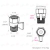 Shower Flow Control Valve, APLusee Brass Water Pressure Regulator with