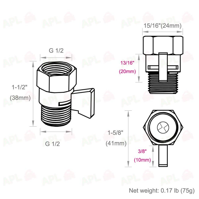 Shower Flow Control Valve, APLusee Brass Water Pressure Regulator with