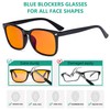 Eyekepper 10 Pack Orange tinted Square Blue Light Blocking Reading