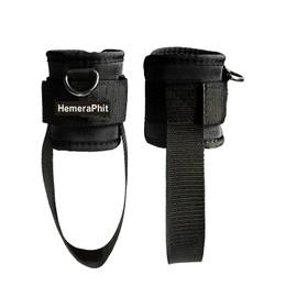 Exercise Machine Attachment Ankle Cuff Adjustable Ankle Straps Workout Leg Training Bodybuilding Gym Equipment, 1 Pair (Black)