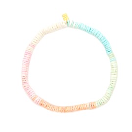 Pura Vida Anklet Pastel Puka Bead Stretch Anklet Womens Ankle Bracelet - Pastel