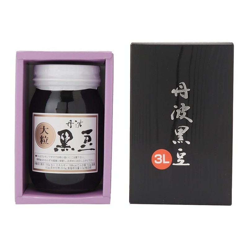 夜久野物産 丹波黒豆煮 500g 化粧箱入り 本場 京都産 丹波黒 大粒3L 11mm上 高級