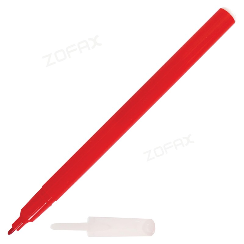 ZOFAX Feltra Felt Tips Colouring Pens, RED, Pack of 10,