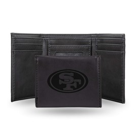 Rico Industries portafolios Triple grabada con láser, Ligera, San Francisco 49ers, Color Negro