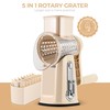 SUSTEAS Rotary Cheese Grater with Handle - Vegetable Shredder with