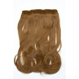 BOMBSHELL HAIR EXTENSIONS 180g 24" 5 Clips Flicky One Piece Half Head Clip On Hair Extensions Wig(M25 ASH GOLDEN BROWN)