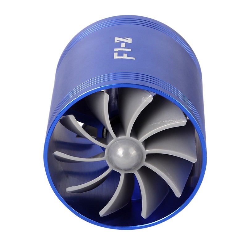 Air Intake Turbo Supercharger Dual Fan Gas Fuel Saver F1‑Z