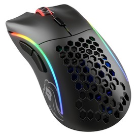 Glorious Model D Wireless Gaming Mouse - RGB Mouse Wireless - 69 g Superlight Mouse - Ergonomic Computer Mouse - Honeycomb Mouse (Matte Black)