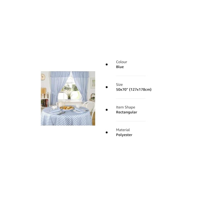 Emma Barclay Molly - Gingham Table Cloth in Blue -