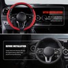 Nappa Leather Car Steering Wheel Cover for Men Women, Ultra-Thin