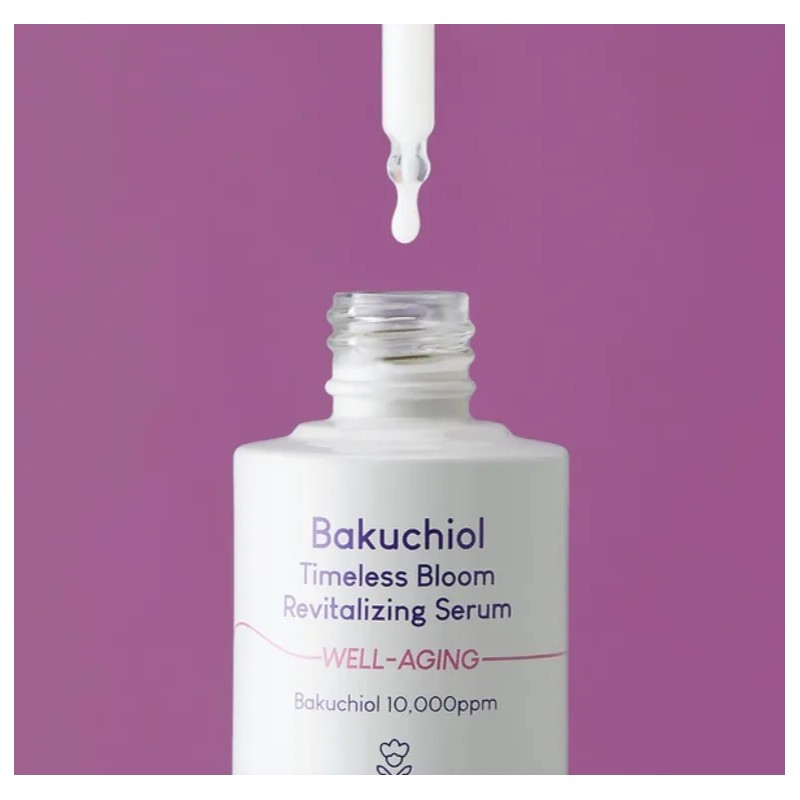 Purito Bakuchiol Timeless Bloom Sérum Revitalizante 30 ml K-Beauty Noche