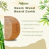 Meezo Neem Wood Beard Comb – Natural Handmade Wooden Comb