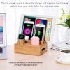Bamboo Charging Station for Multiple Devices Charging Station Stand Rack