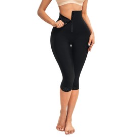 MERYOSZ Butt Lifter for Women Thigh Slimmer Shapewear High Waist Trainer Panties Tummy Control Body Shaper Shorts (Black, 2XL)