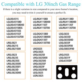 vaxusrtaet Stove Cover For LG Gas Stove Top Protector For Model LGLDG4315 LRG4115 LRG4113 LDG4313 LRGL5825, LSGL6335DF - Upgraded 0.4MM Thickness Stove Top Cover Guard With 2PCS Stove Gap Covers | vaxusrtaet