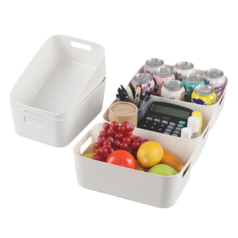 Vcansay 6 Packs Small Cabinet Storage Bin, Kitchen Organizer Bin,