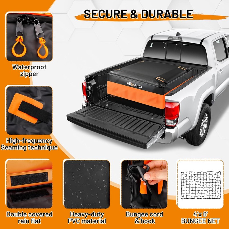 26 Cubic Feet Truck Bed Cargo Bag, Waterproof with Heavy