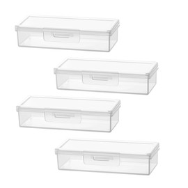 NOLITOY 4 Pack Travel Cotton Swab Box Portable Holder Round Jars for Bathroom Items