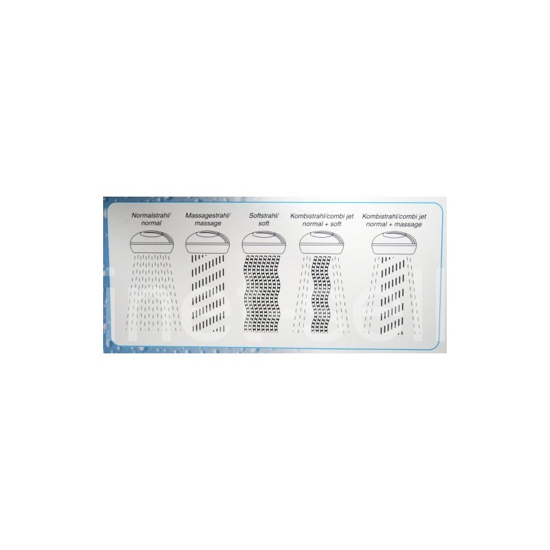 Duschbrause Set mit Edelstahl-Schlauch und Halterung 33201