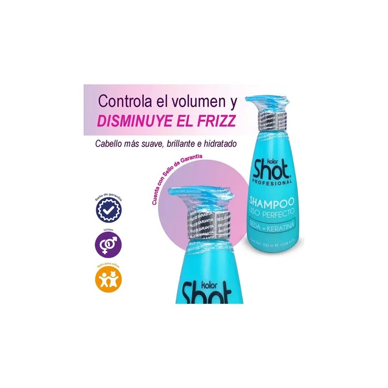 Shampoo P/ Cabello Liso Con Keratina Sin Parabenos 250ml
