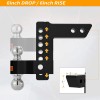 LOCAME Adjustable Trailer Hitch 2-Inch Receiver 6-Inch Drop/Rise Tow Hitch