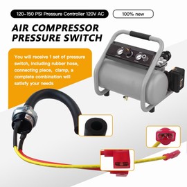 BUTITNOW Air Compressor Pressure Switch Replacement 120-150 PSI Pressure Switch Versatile Use for Air Compressor Horn Train Fuel Tank Lasting Pressure Control