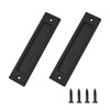 MOROBOR Rectangular Recessed Sliding Door Pulls, 2pcs Matte Black Flush