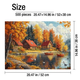 500 Pieces Puzzles for Adults–as Autumn Grows Puzzle for Adult Children Elderly, Glossy, Sturdy Pieces Challenging Family Game for Friends Family Activity Nights Gifts(20.5x15in)