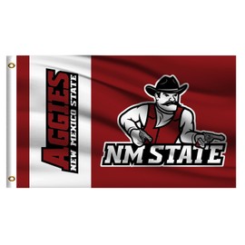 Outdoor College Waterproof Banner Compatible for Aggies,New Mexico State 3x5 ft Sports Flag for University Academy Team with Grommets For Party Anniversary,Double Sided