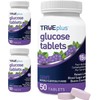 TRUEplus Glucose Tablets, Chewable, Grape Flavor, 15g Fast-Acting Carbohydrates, Fat
