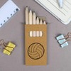 Azeeda 6 x 'Netball' Short 85mm Pencils/Coloured Pencil Set (PE00019053)