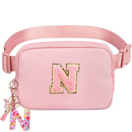 Belt Bag Fanny Pack for Teen Girl Women - Girls Initia Fanny Pack Ages 8-12 Teen Birthday Gifts Small Waist Packs Trendy Kids Fanny Pack N