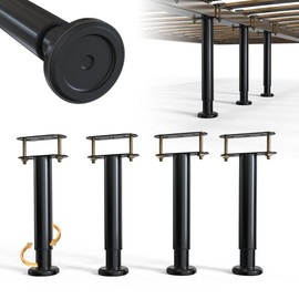 YUEYIN Under Bed Metal Support Legs, Adjustable Height Bed Frame Support Leg, Bed Slat Support Leg for Heavy Duty/Wooden/King/Queen Bed Frame (7"-12.6" (4pcs))