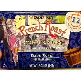 Trader Joe's 2 Packs Trader Joe's French Roast Coffee Cups Dark Roast 12 Cups 5.08 oz Each