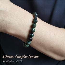 Morchic 10mm Natural Stone Mens Stretch Bracelet, Genuine Energy Semi Precious Gemstone Beads Classic Birthday Gift 8 Inch, X-Large, Stone